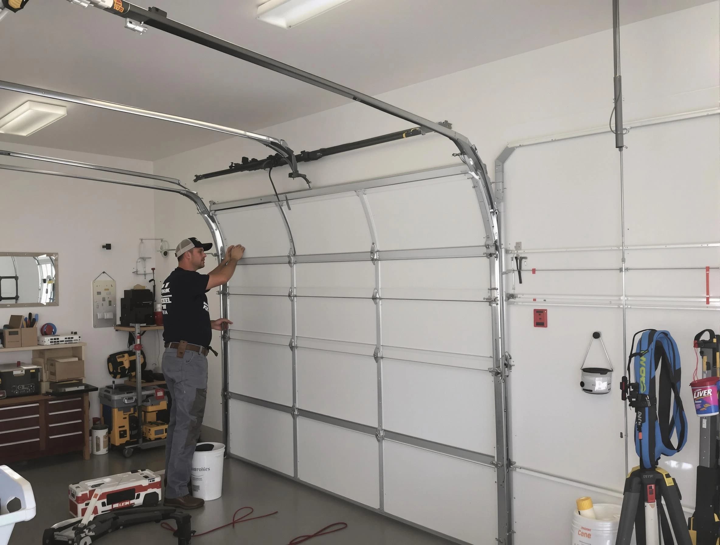 Lexington Garage Door Repair team installing new garage door in Lexington