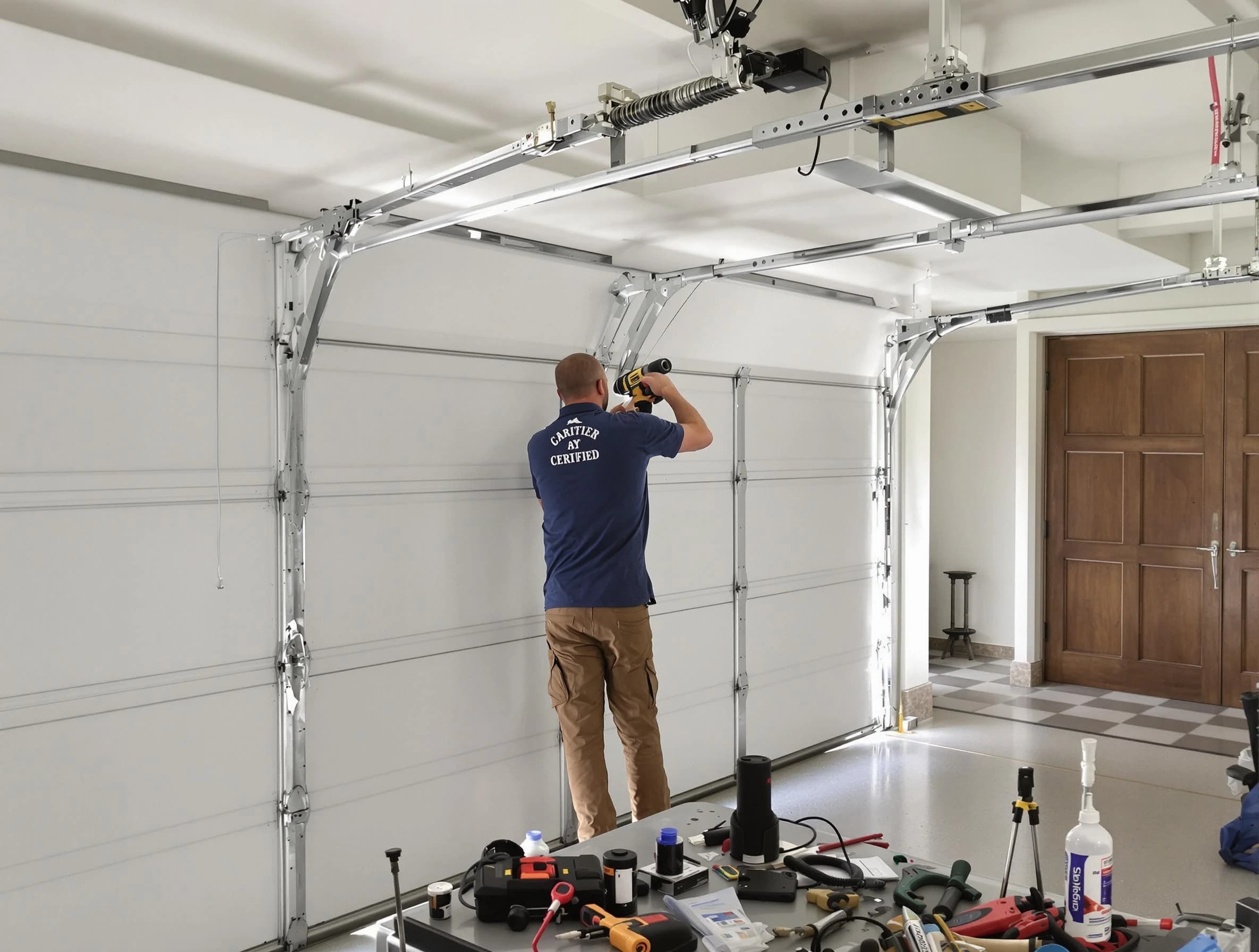 Lexington Garage Door Repair certified technician performing precision garage door repair in Lexington