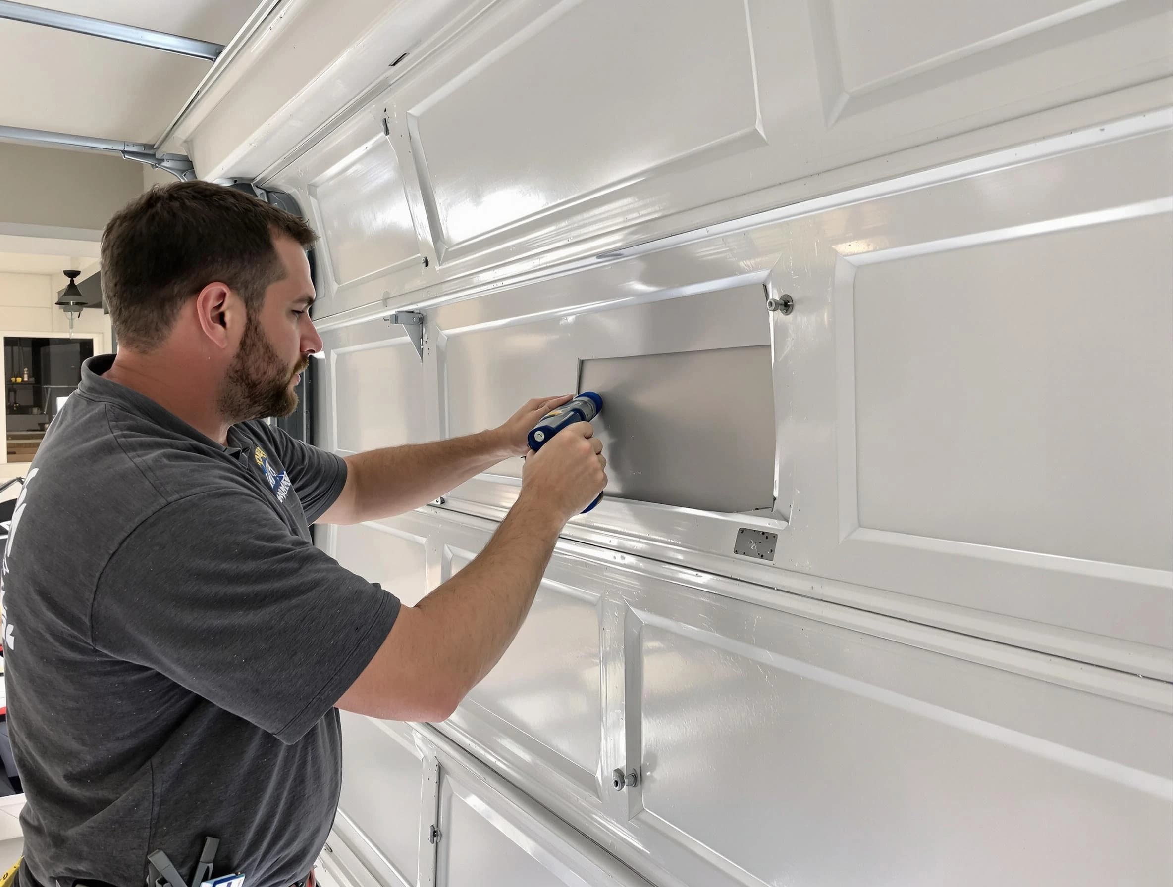 Garage door panel repair by Lexington Garage Door Repair in Lexington