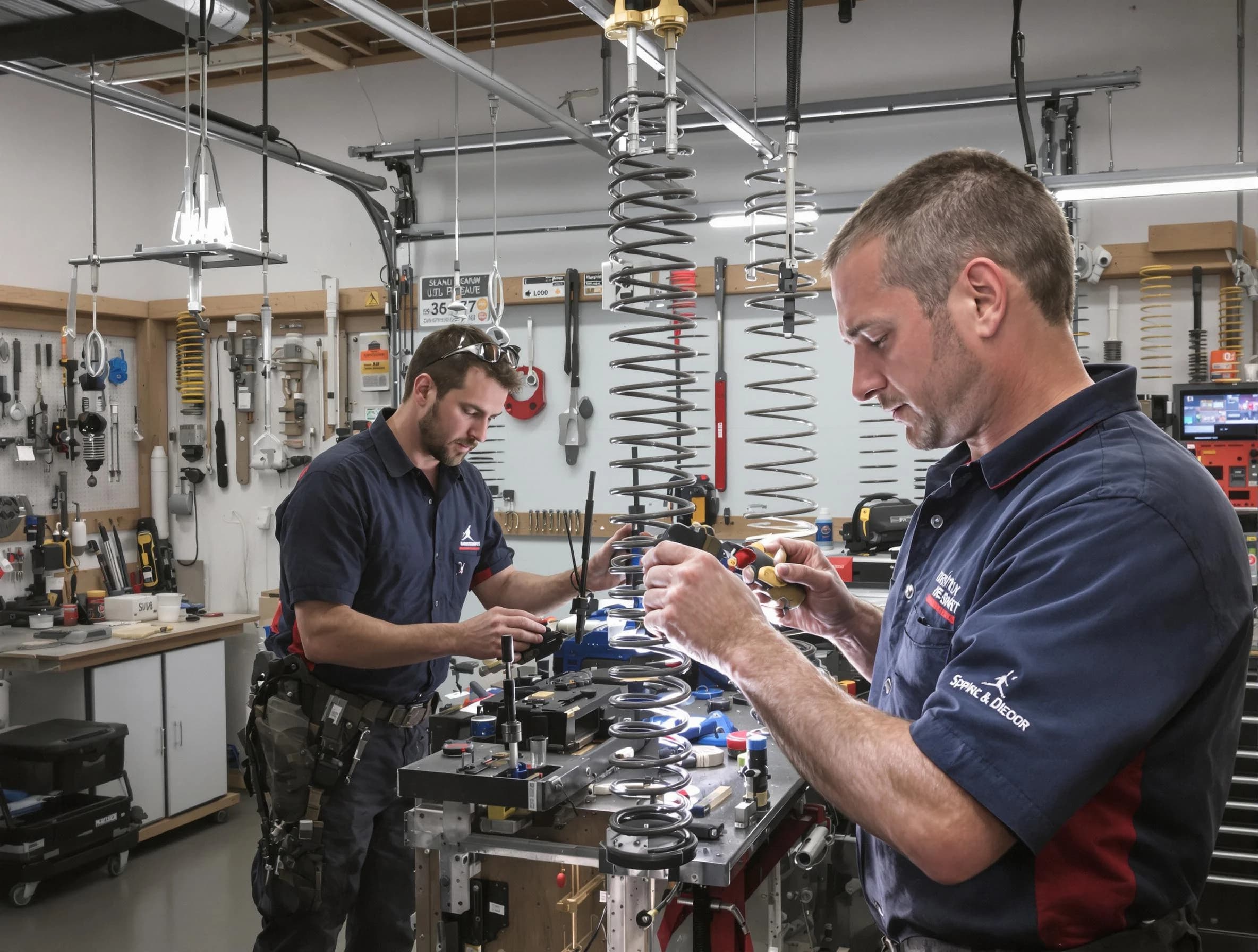 Garage door spring repair service by Lexington Garage Door Repair in Lexington