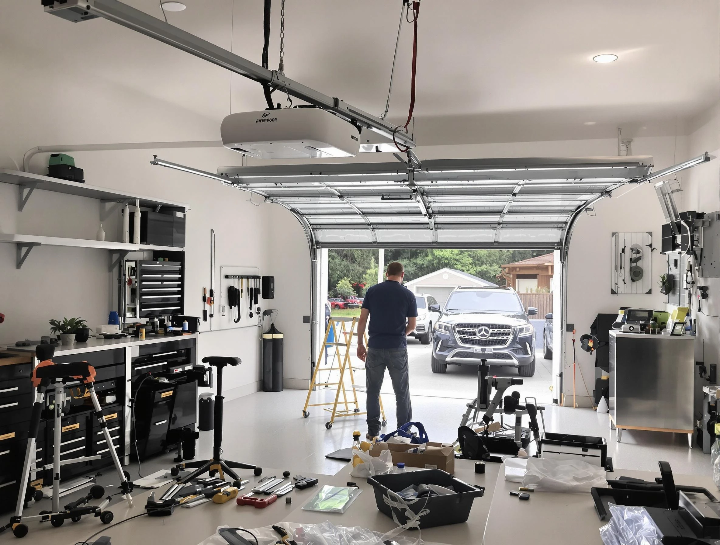 Garage door opener installation by Lexington Garage Door Repair in Lexington